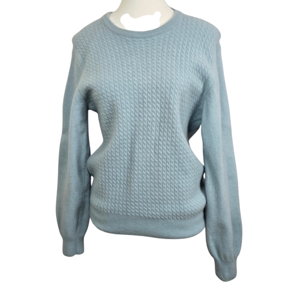 Oscar Et Louise Sweaters - Oscar Et Louise Light Blue Wool Cashmere Blend Sweater Women’s Size XL Soft Cozy